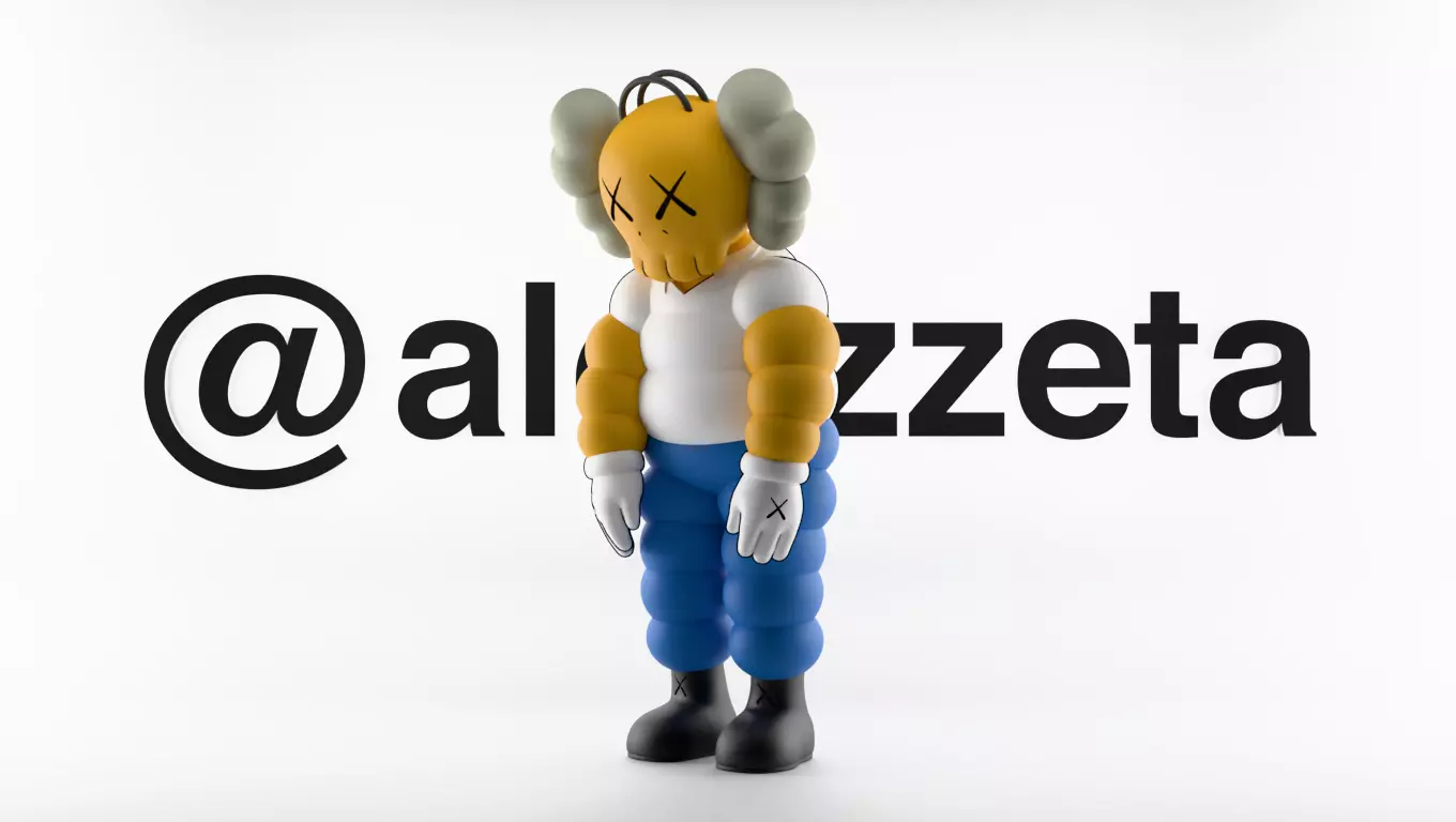 Kaws Homer Simpson What Party for Print 3D print model_1
