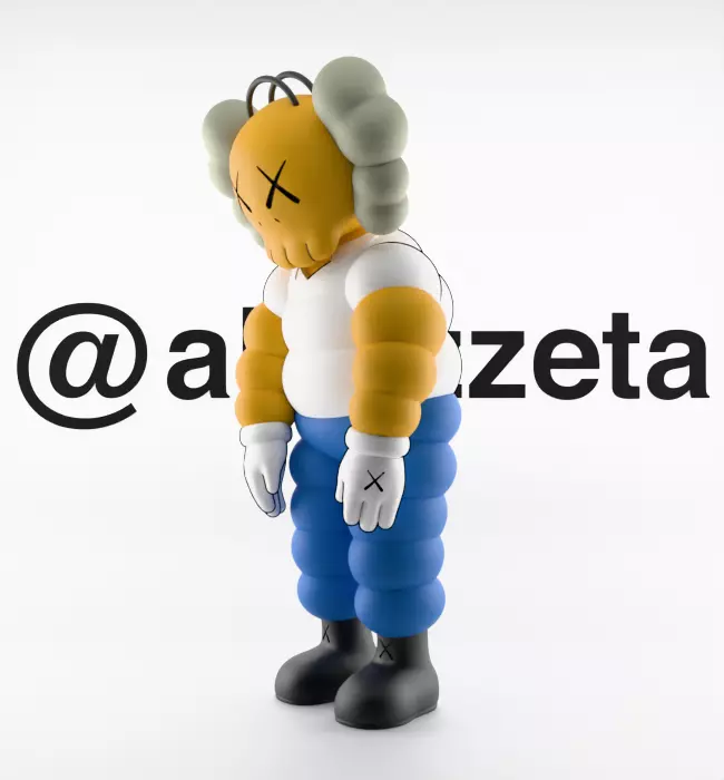 Kaws Homer Simpson What Party for Print 3D print model_7