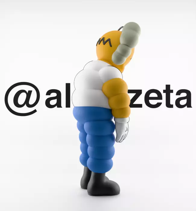 Kaws Homer Simpson What Party for Print 3D print model_27