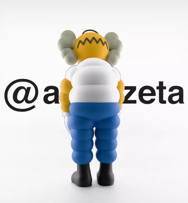 Kaws Homer Simpson What Party for Print 3D print model_19