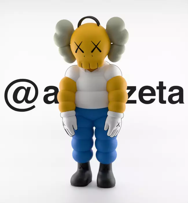 Kaws Homer Simpson What Party for Print 3D print model_3