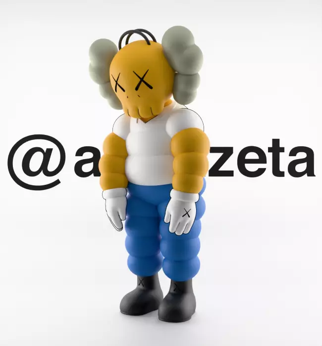 Kaws Homer Simpson What Party for Print 3D print model_5