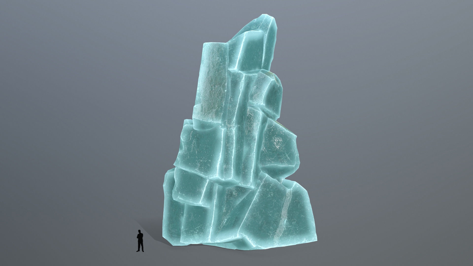 ice rocks Low-poly 3D model_7