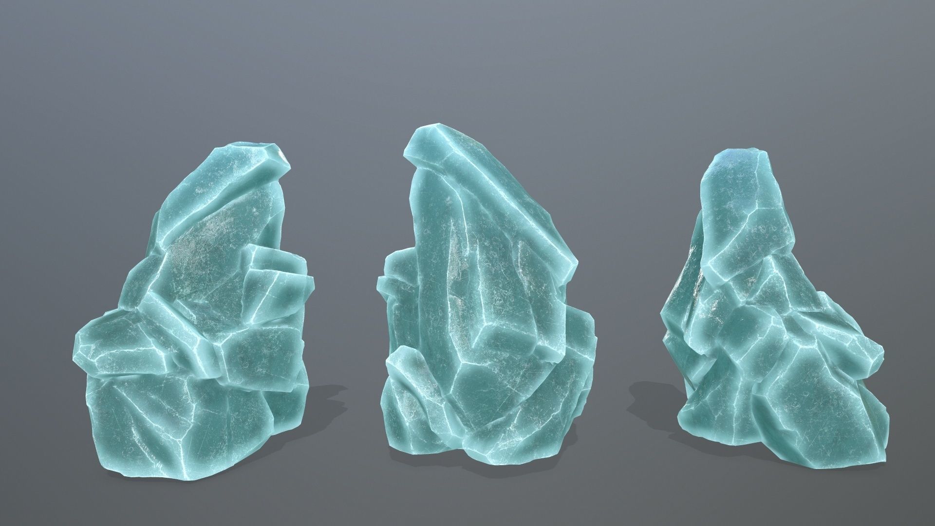 ice rocks Low-poly 3D model_14