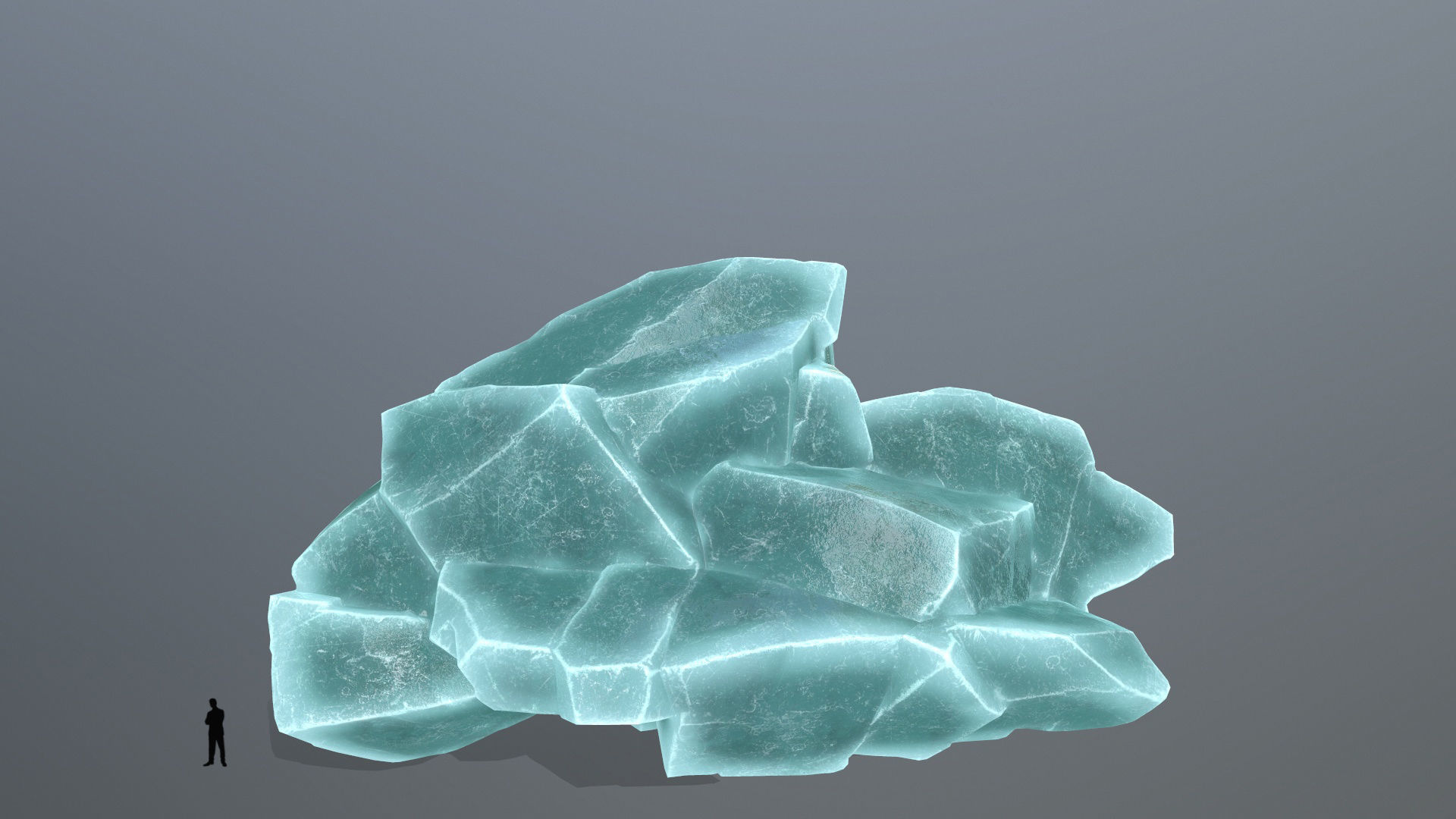 ice rocks Low-poly 3D model_8