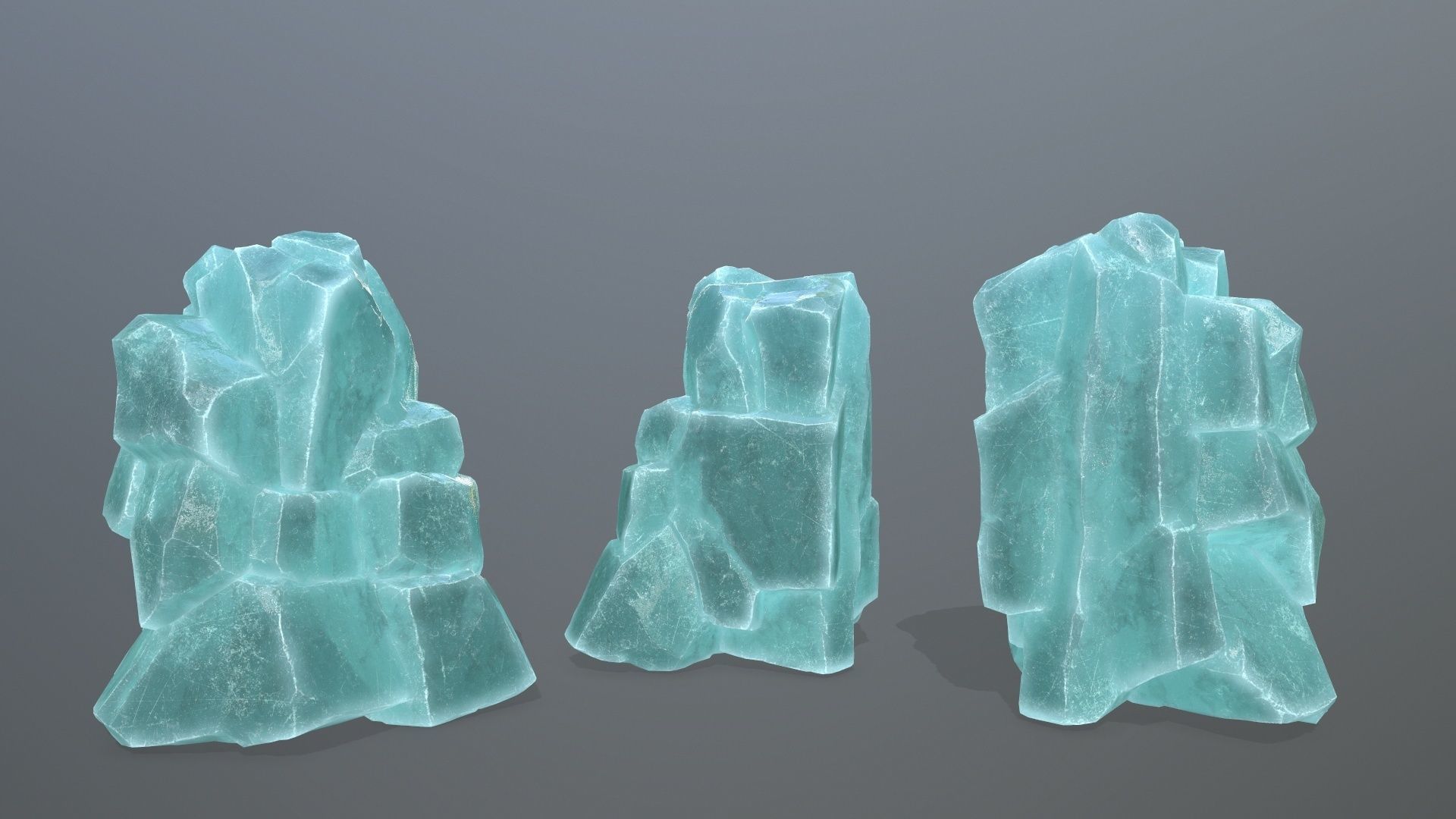 ice rocks Low-poly 3D model_13