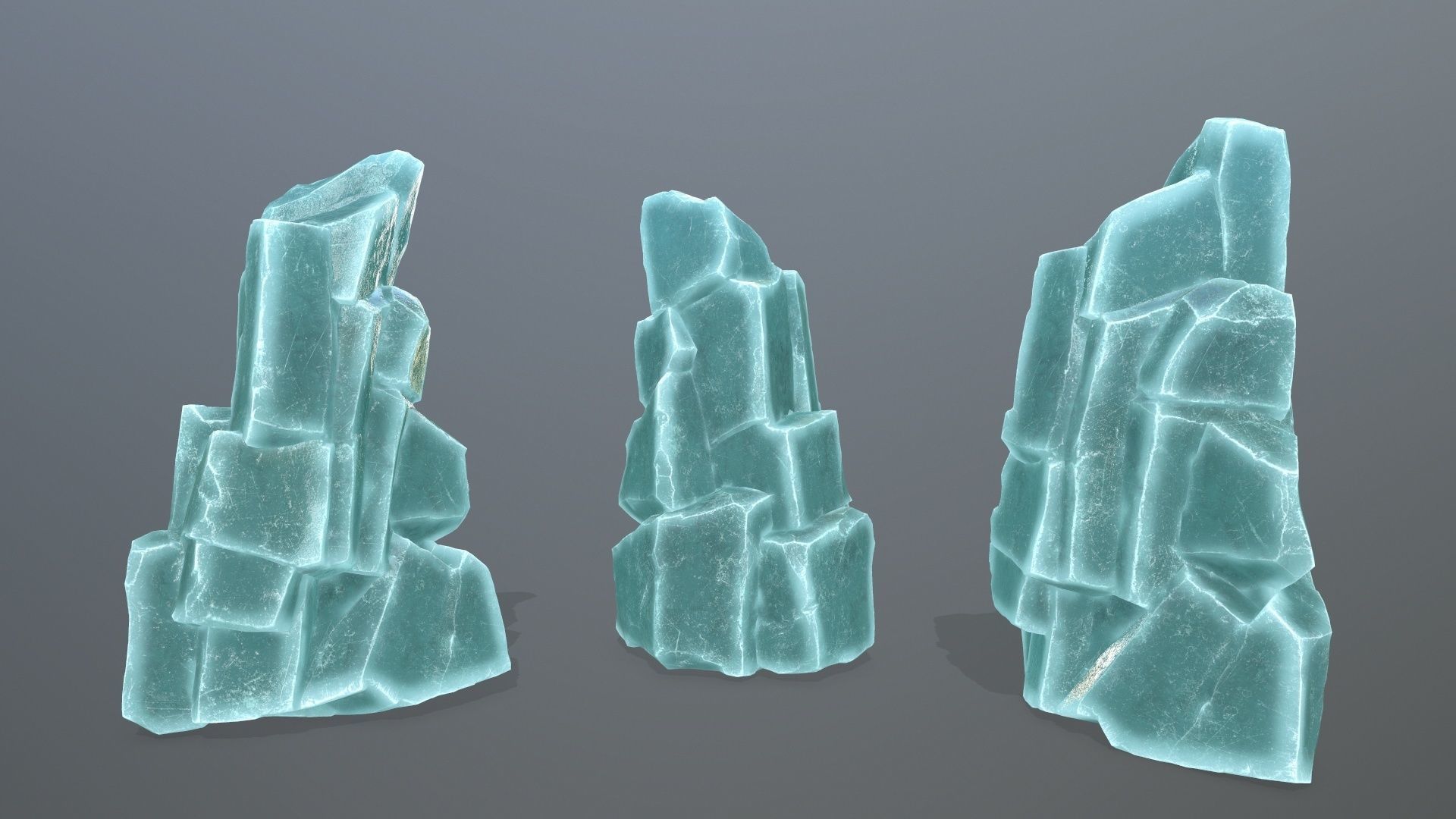 ice rocks Low-poly 3D model_15