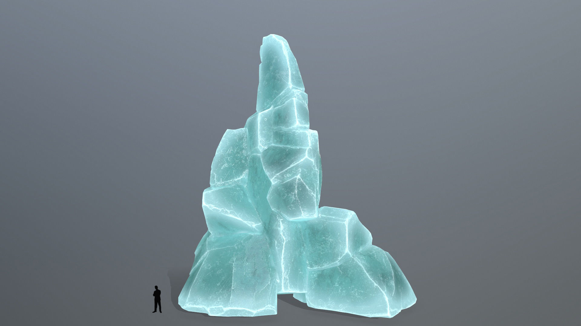 ice rocks Low-poly 3D model_3