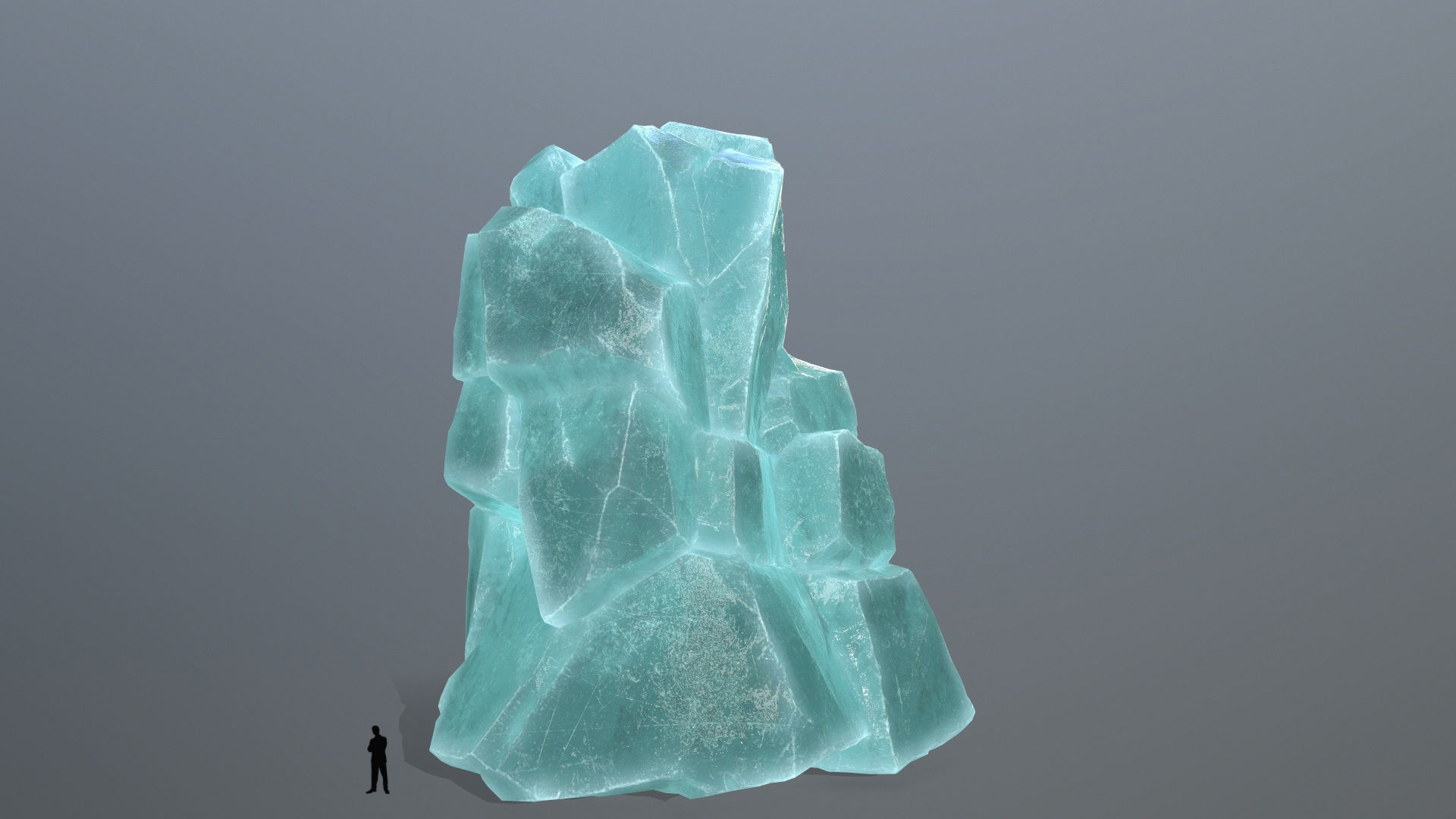 ice rocks Low-poly 3D model_5