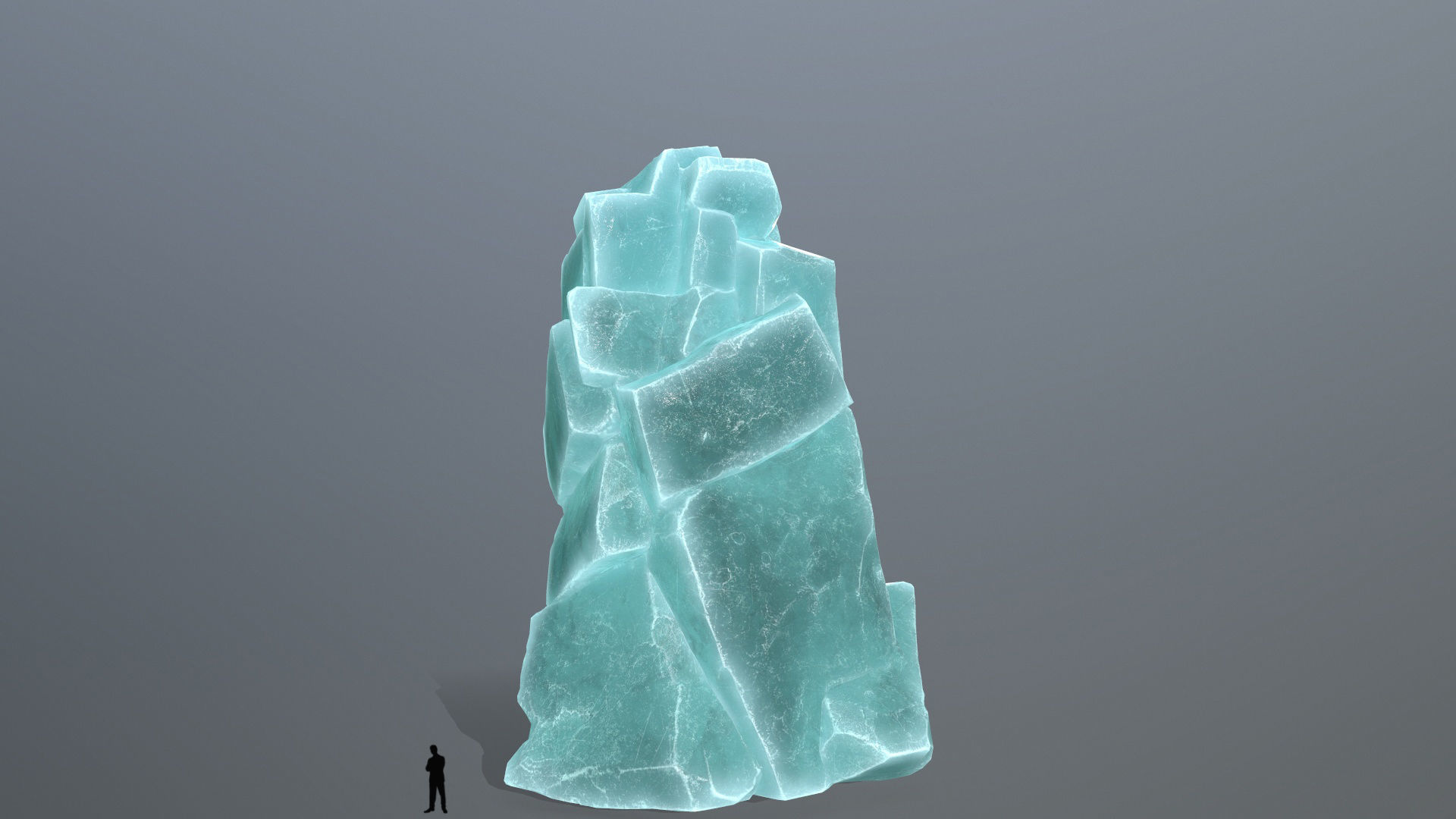 ice rocks Low-poly 3D model_2