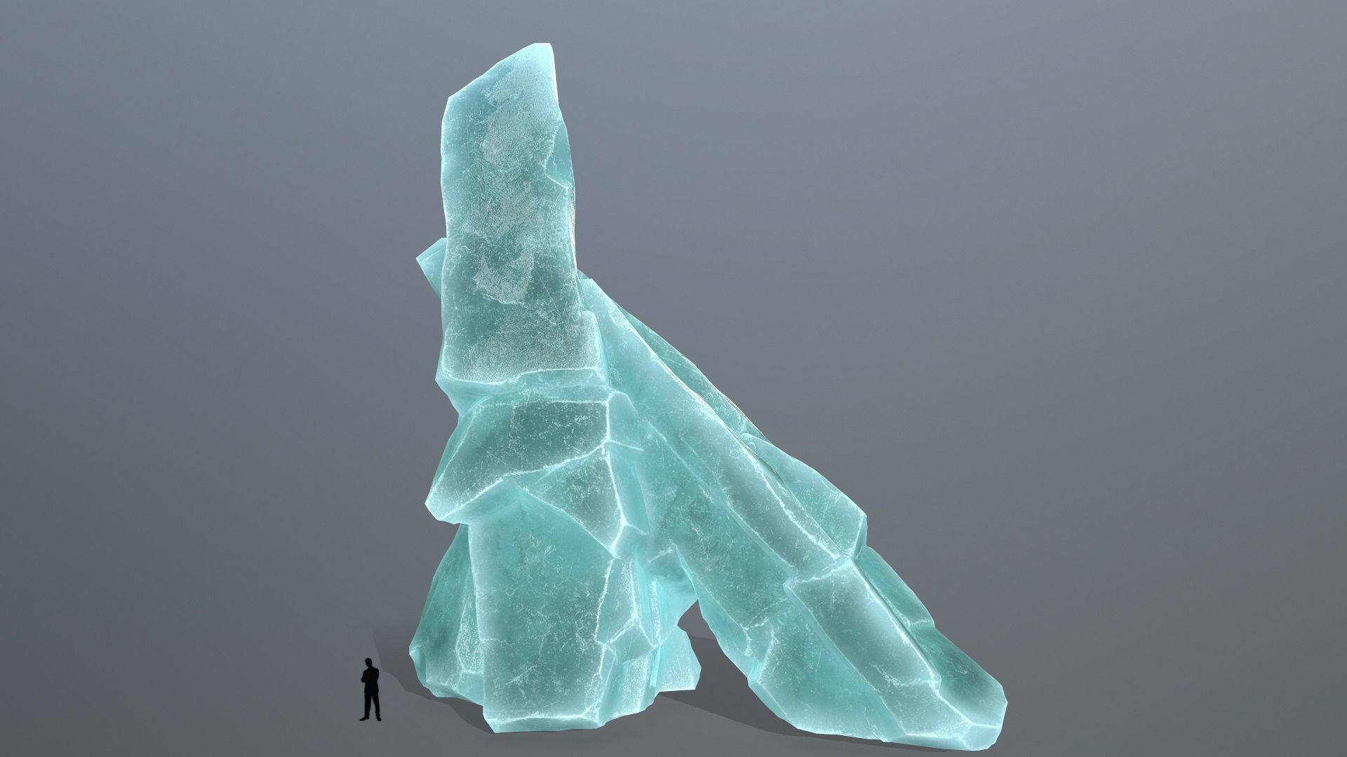 ice rocks Low-poly 3D model_1
