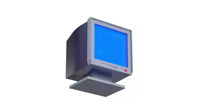 Low-Poly Computer 3D model monitor Low-poly 3D model