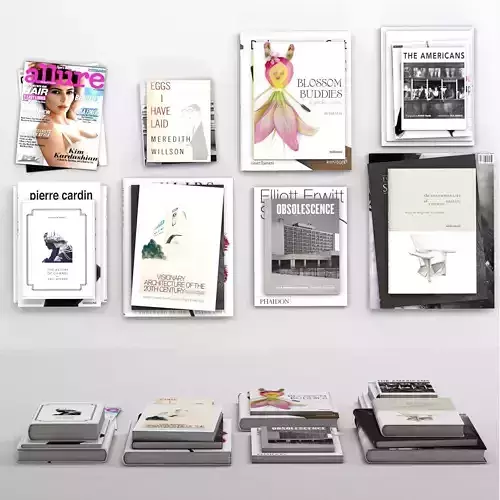 Book Stack Set 3D model