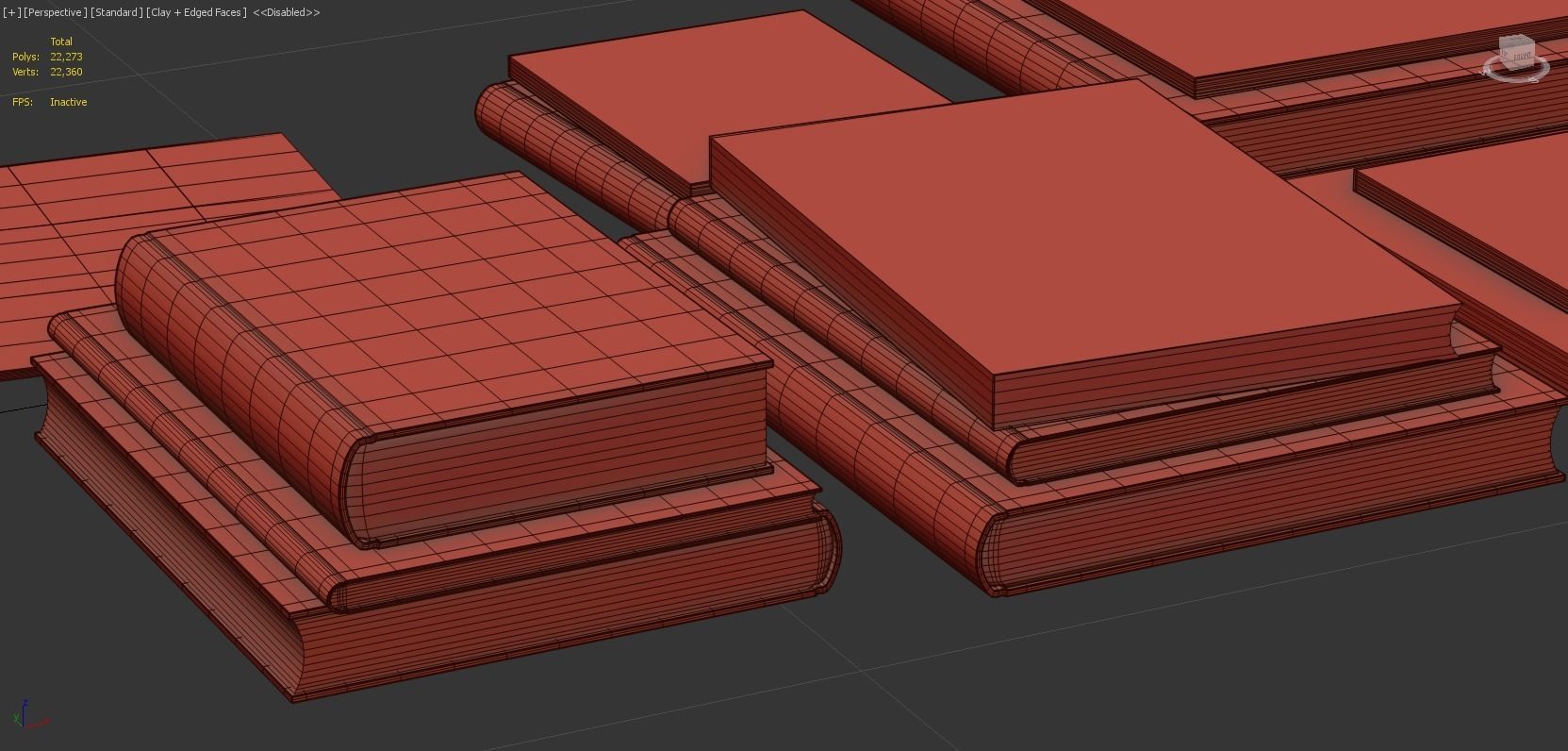 Book Stack Set 3D model_3