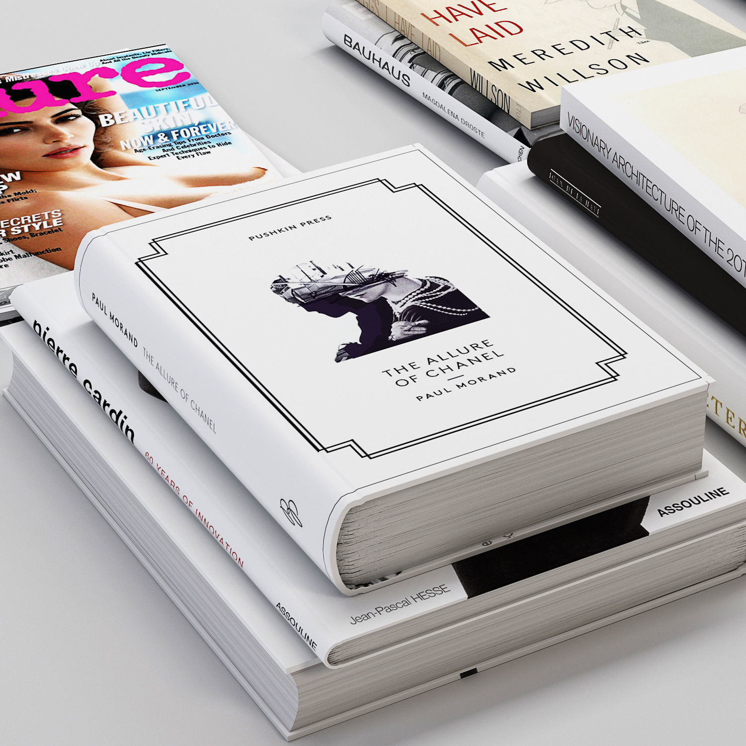 Book Stack Set 3D model_1