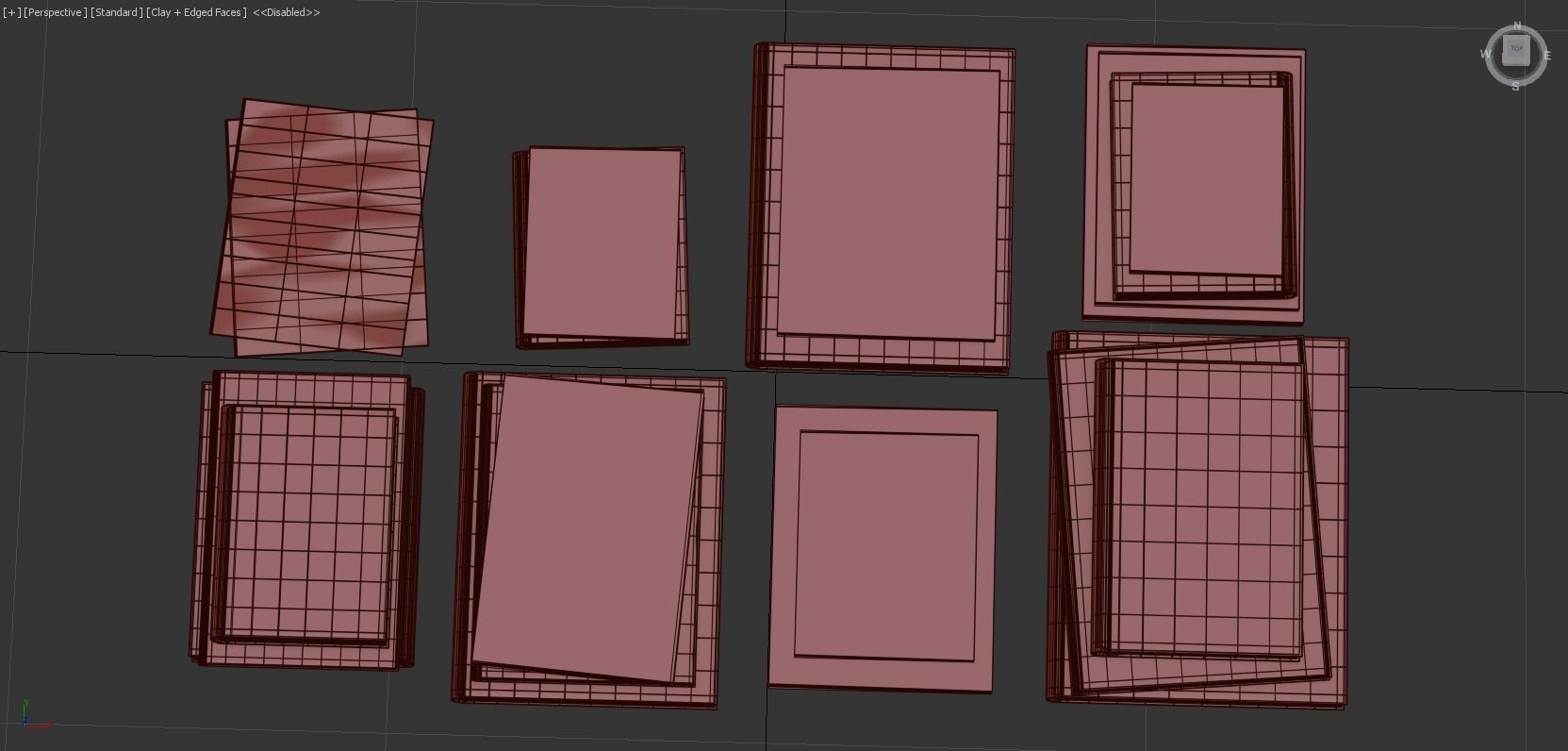 Book Stack Set 3D model_4