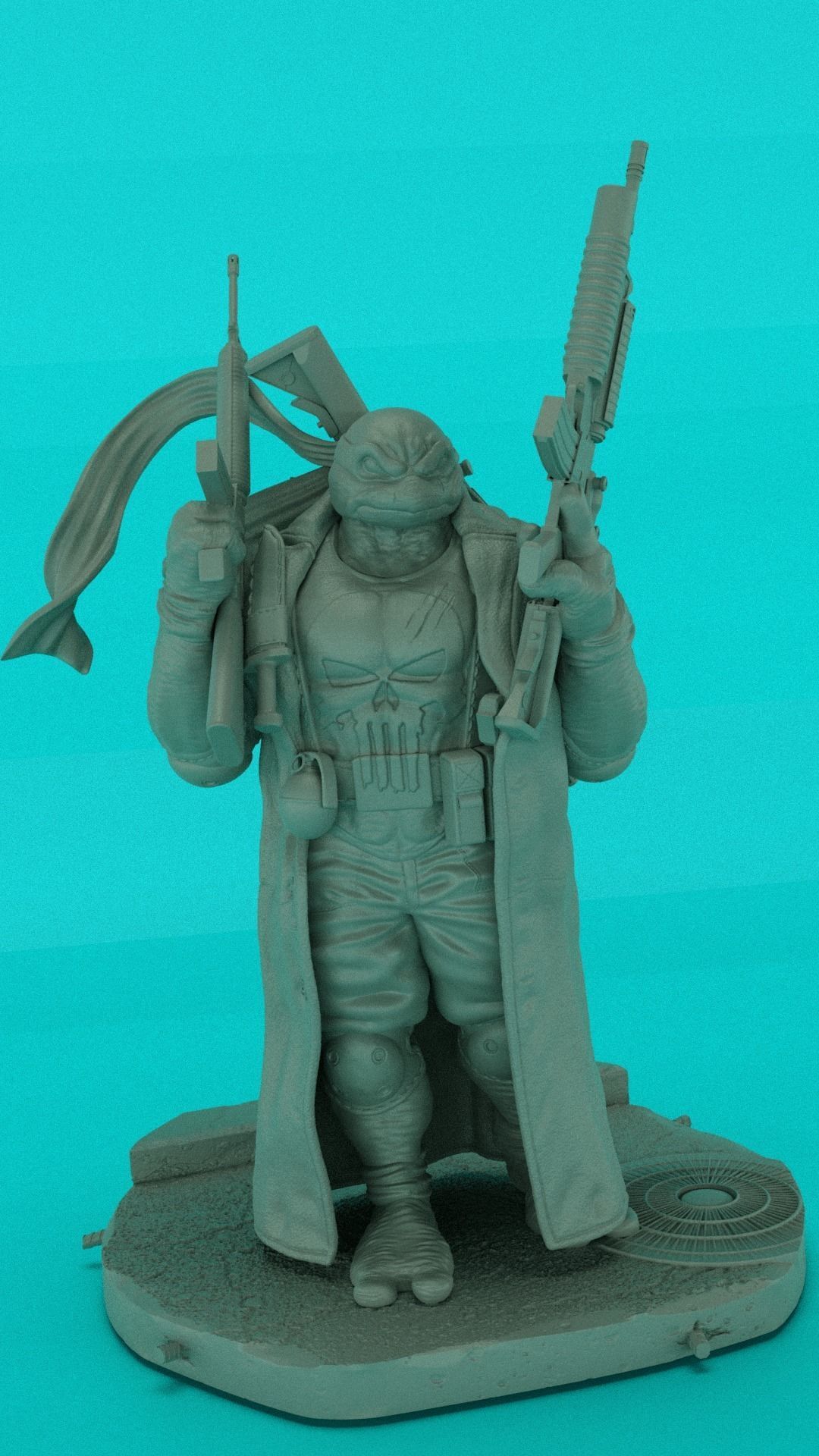 The Punisher Turtle 3D print model_4