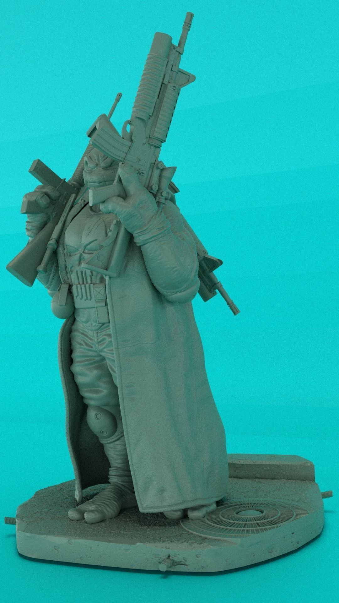 The Punisher Turtle 3D print model_6