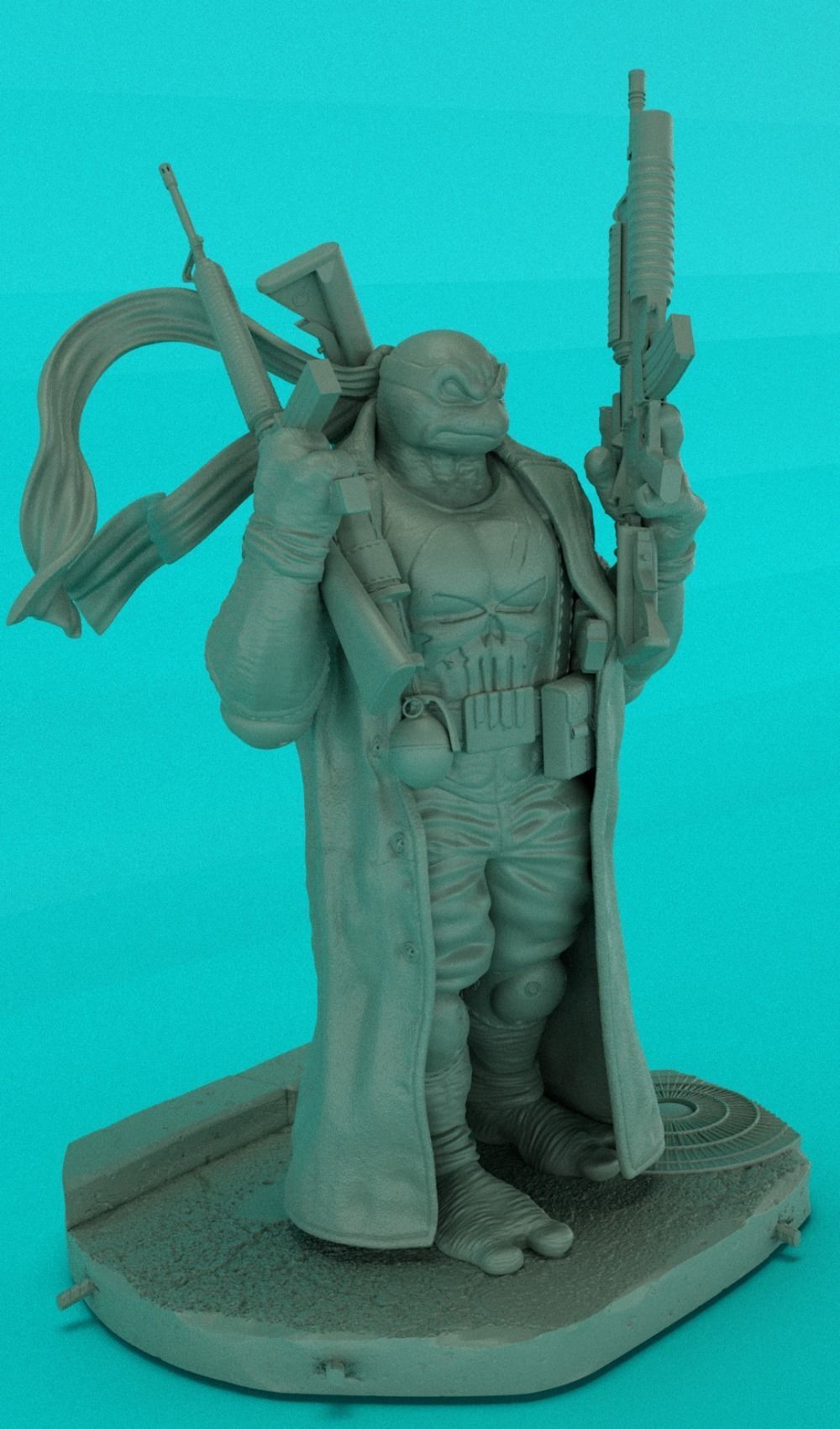 The Punisher Turtle 3D print model_1