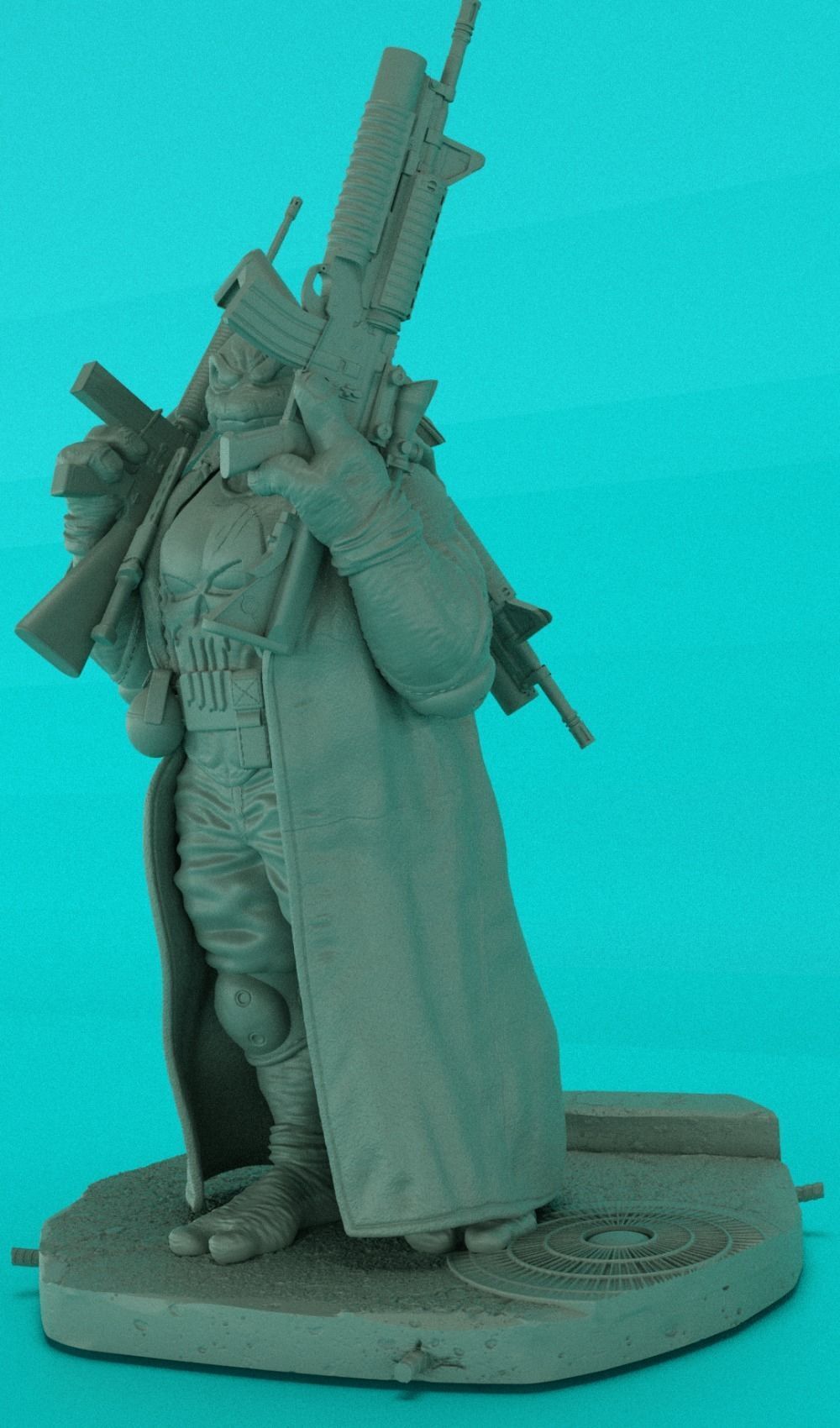 The Punisher Turtle 3D print model_2