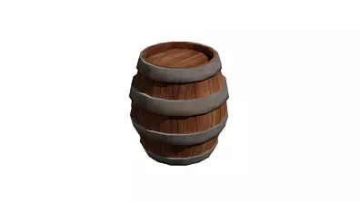 Barrel Free low-poly 3D model