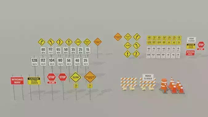 Low Poly Traffic asset pack