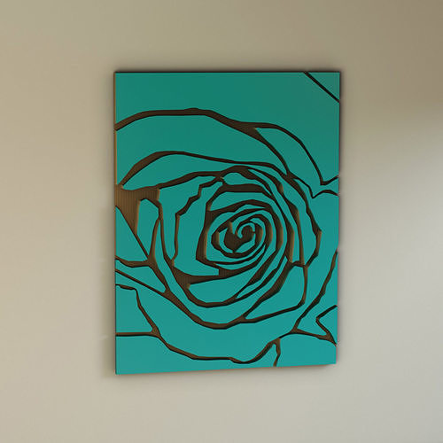 panel flower Low-poly 3D model