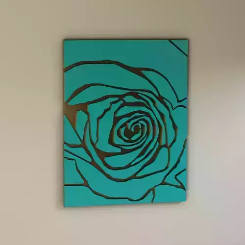 panel flower Low-poly 3D model