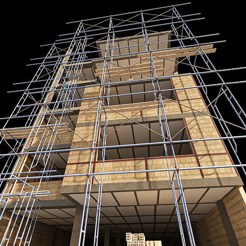 Modular Construction Site Full Bundle  Low-poly 3D model 6