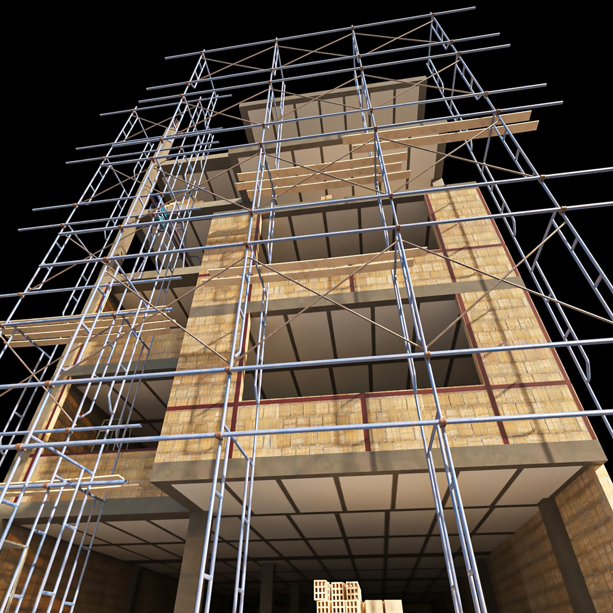 Modular Construction Site Full Bundle  Low-poly 3D model_5