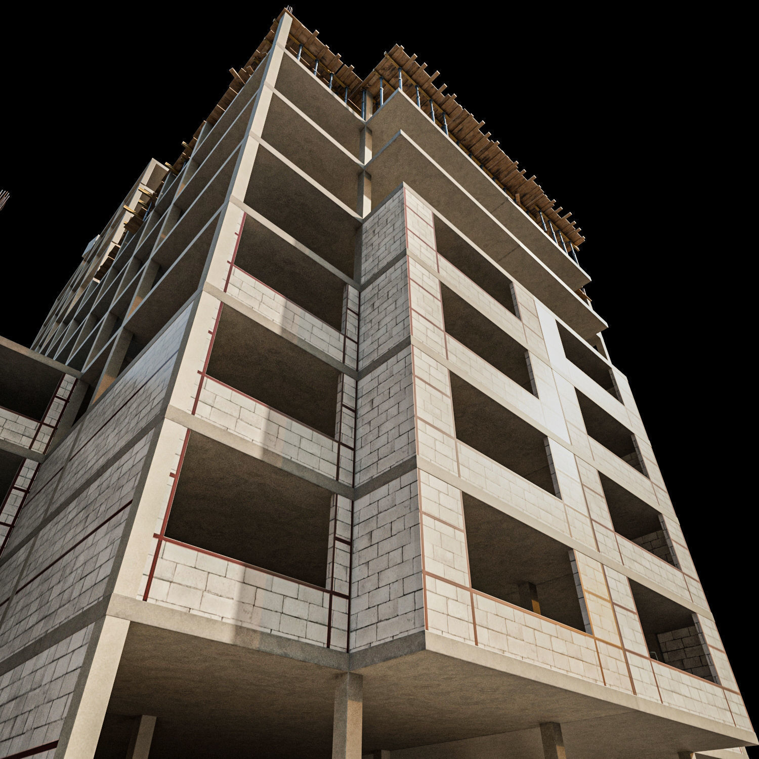 Modular Construction Site Full Bundle  Low-poly 3D model_18