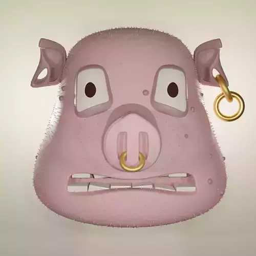 worried pig face