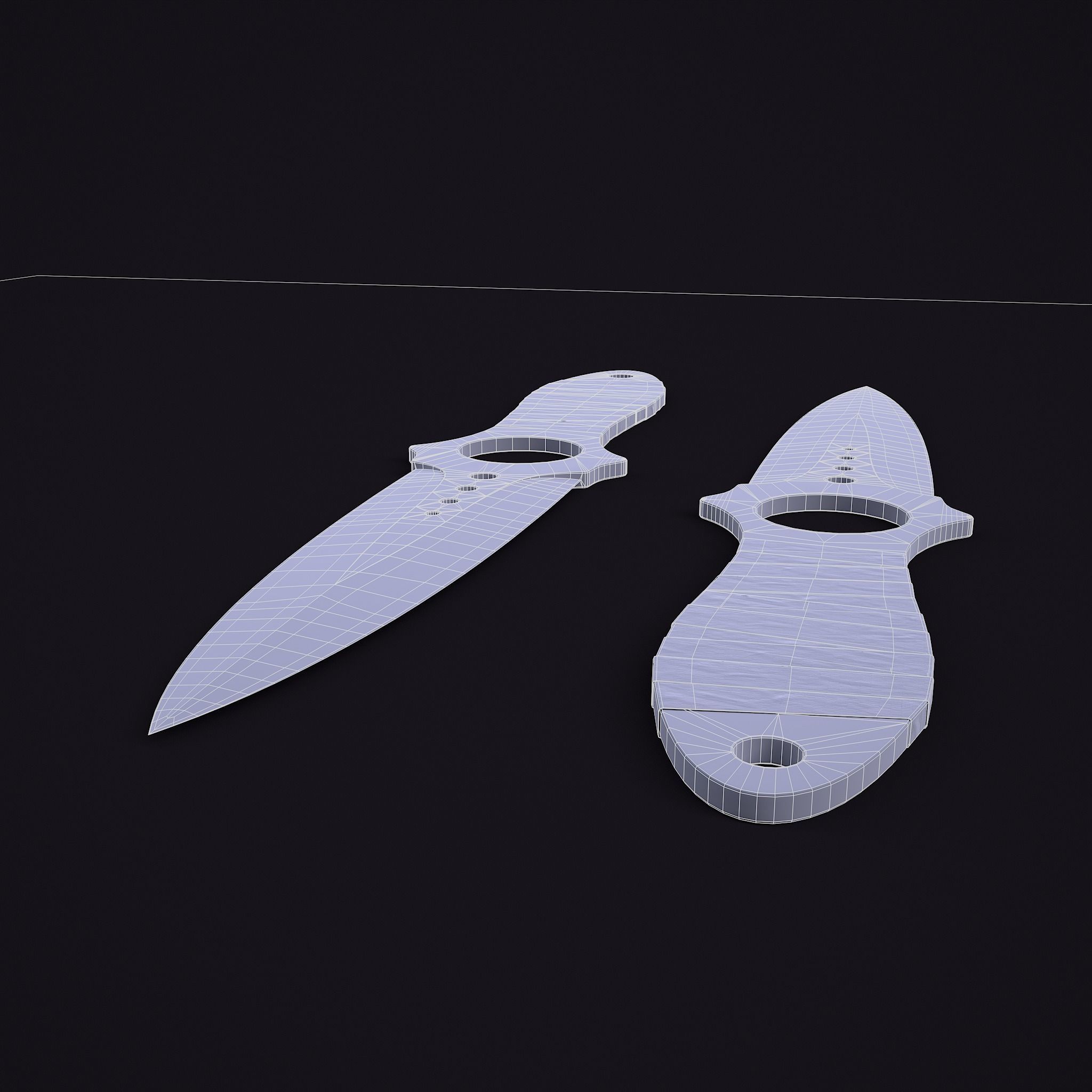 CSGO Skelton Knife Low-poly 3D model_17