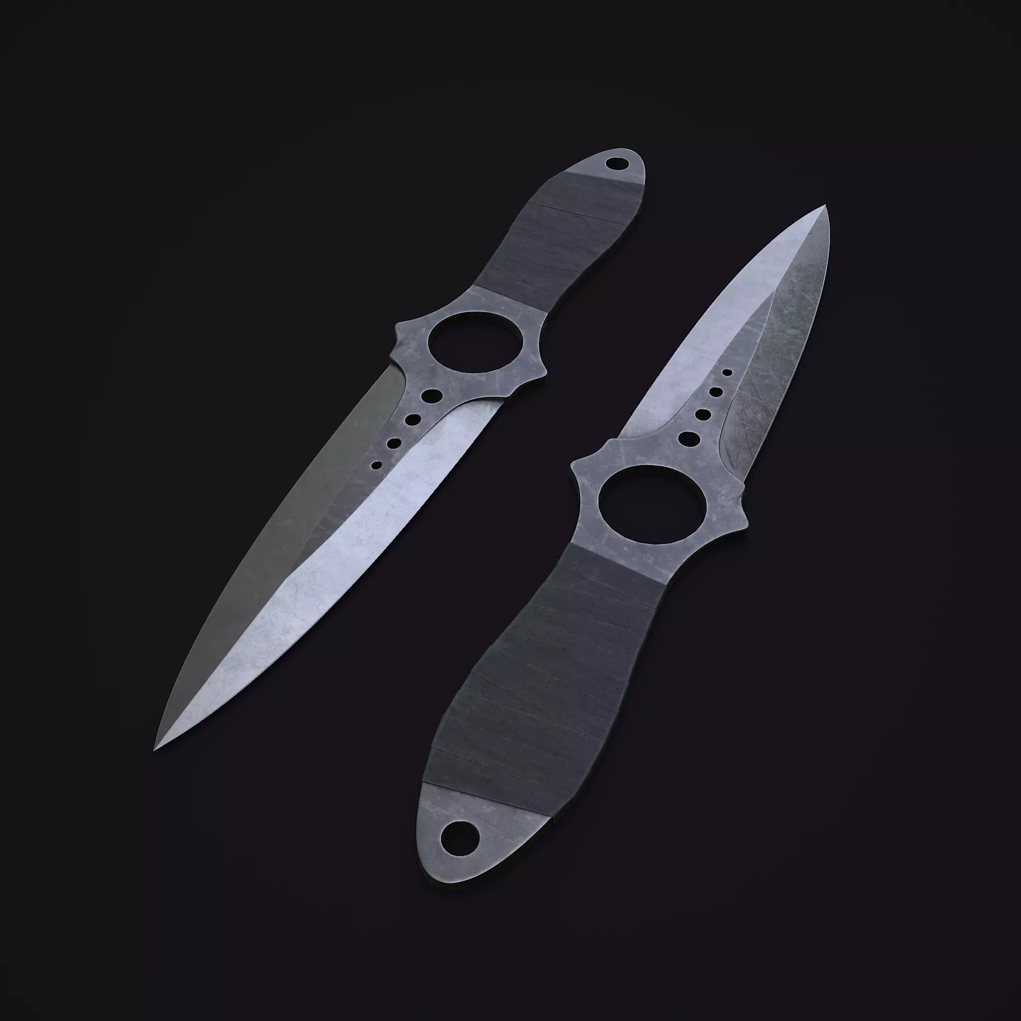 CSGO Skelton Knife Low-poly 3D model_0