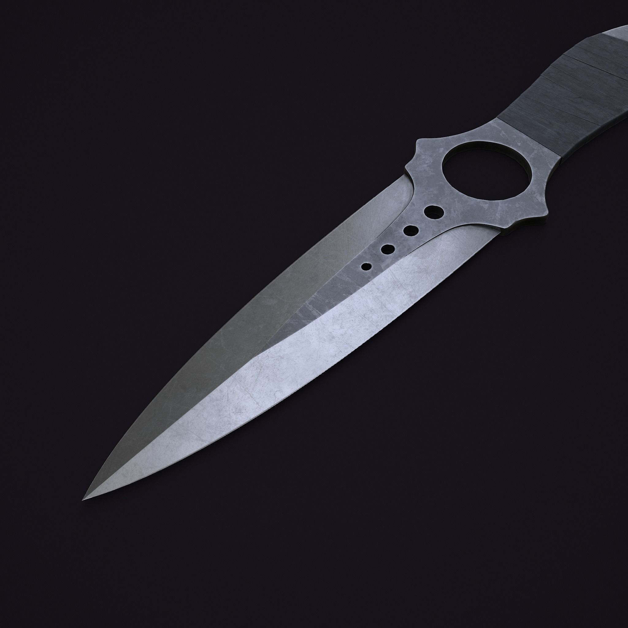CSGO Skelton Knife Low-poly 3D model_7
