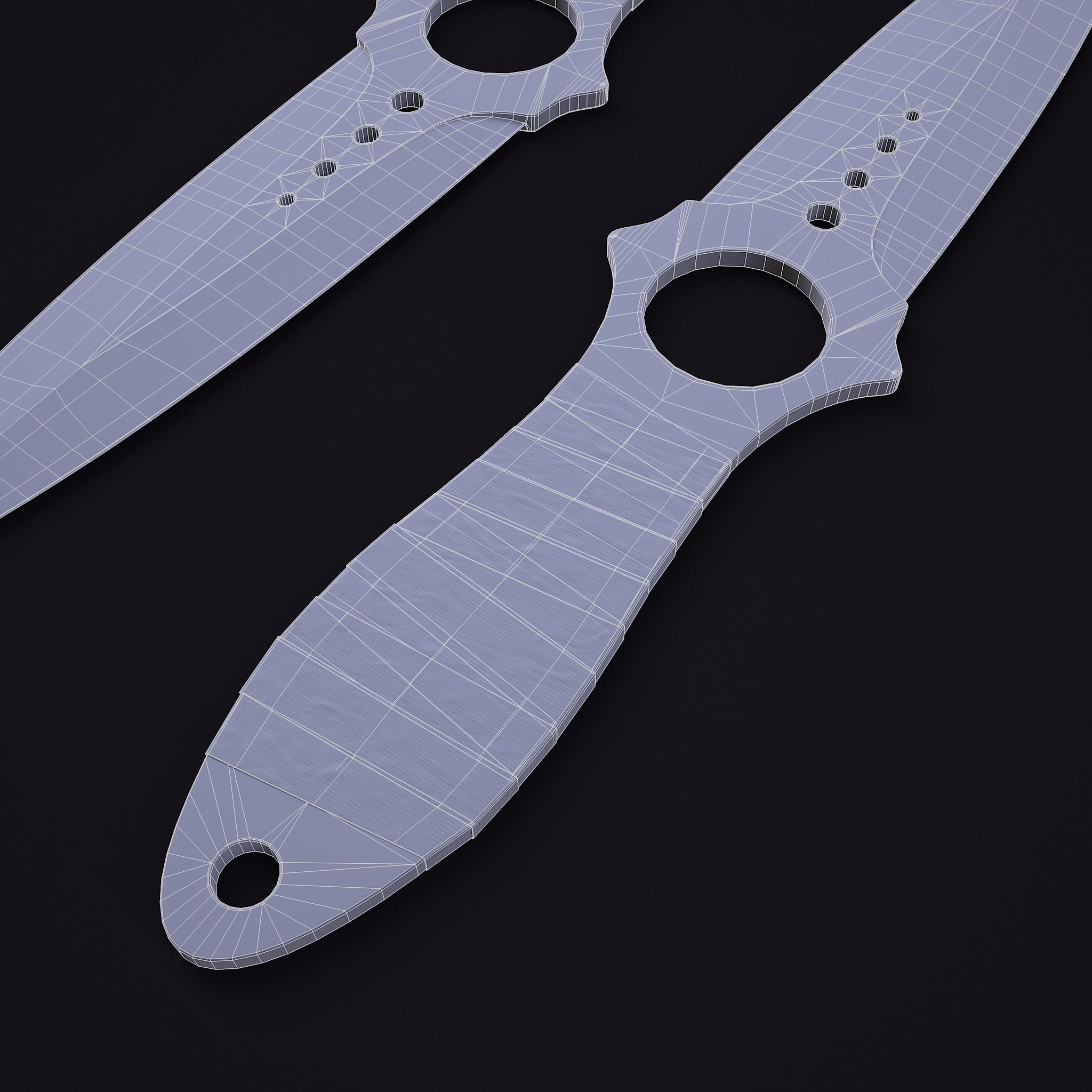 CSGO Skelton Knife Low-poly 3D model_11