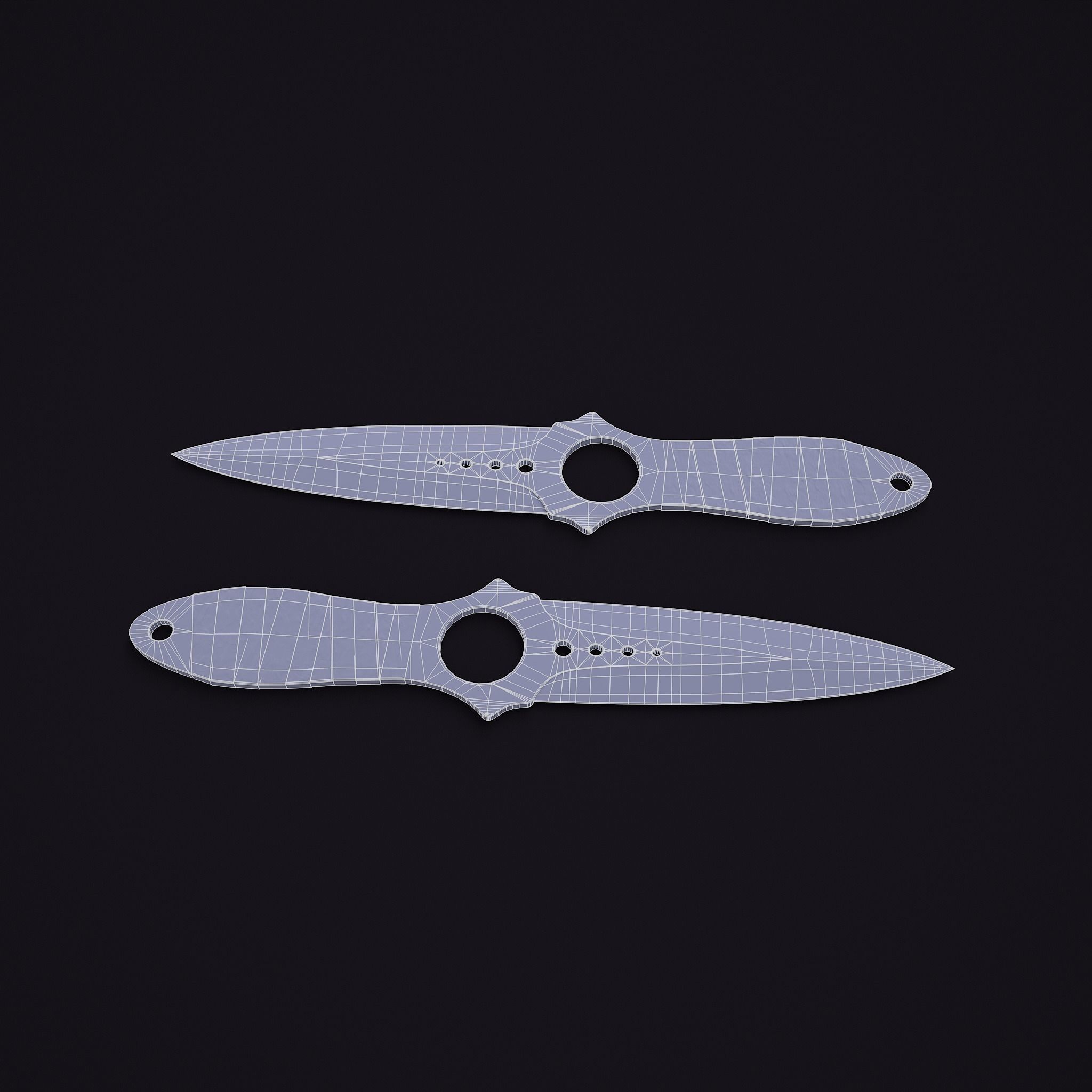 CSGO Skelton Knife Low-poly 3D model_10