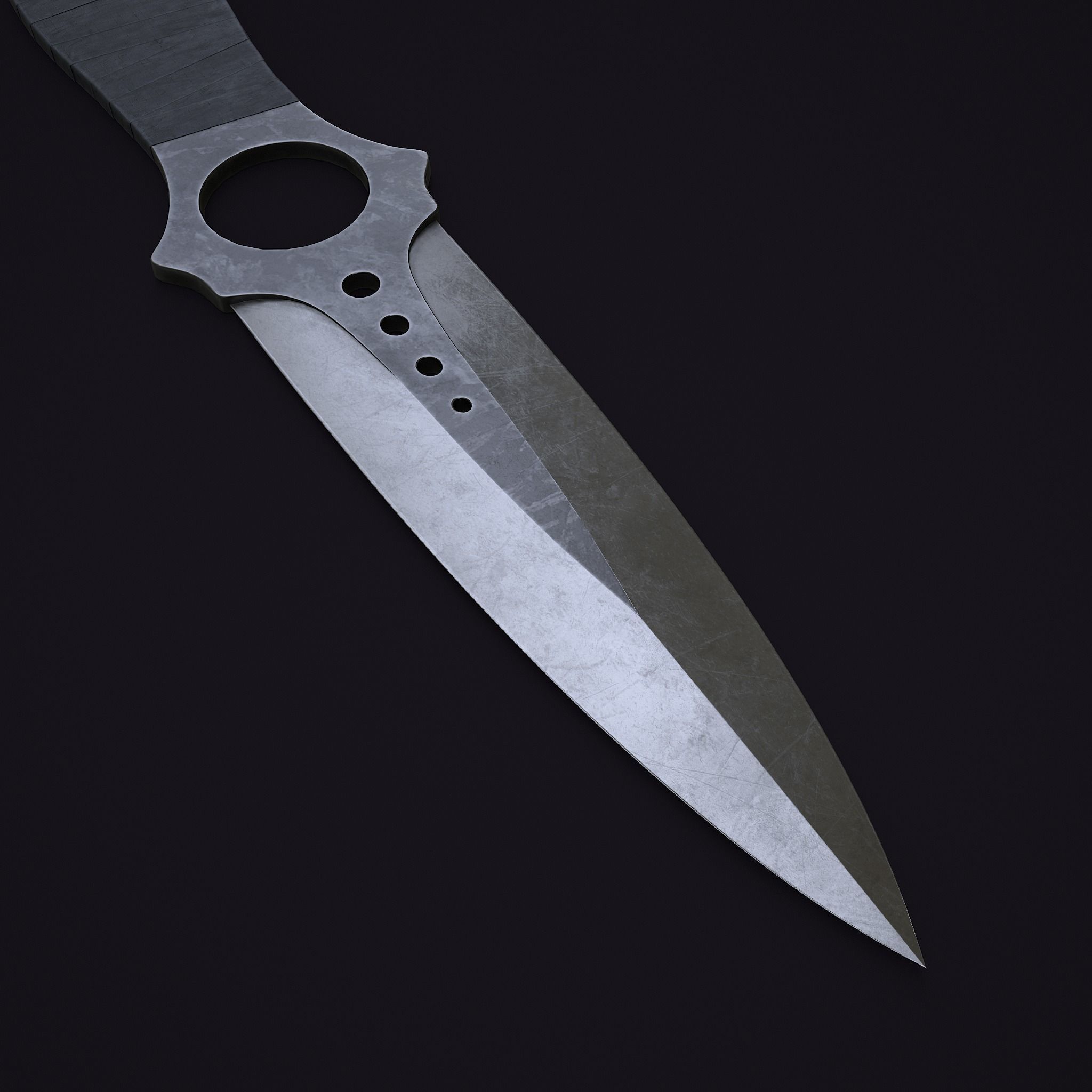 CSGO Skelton Knife Low-poly 3D model_6