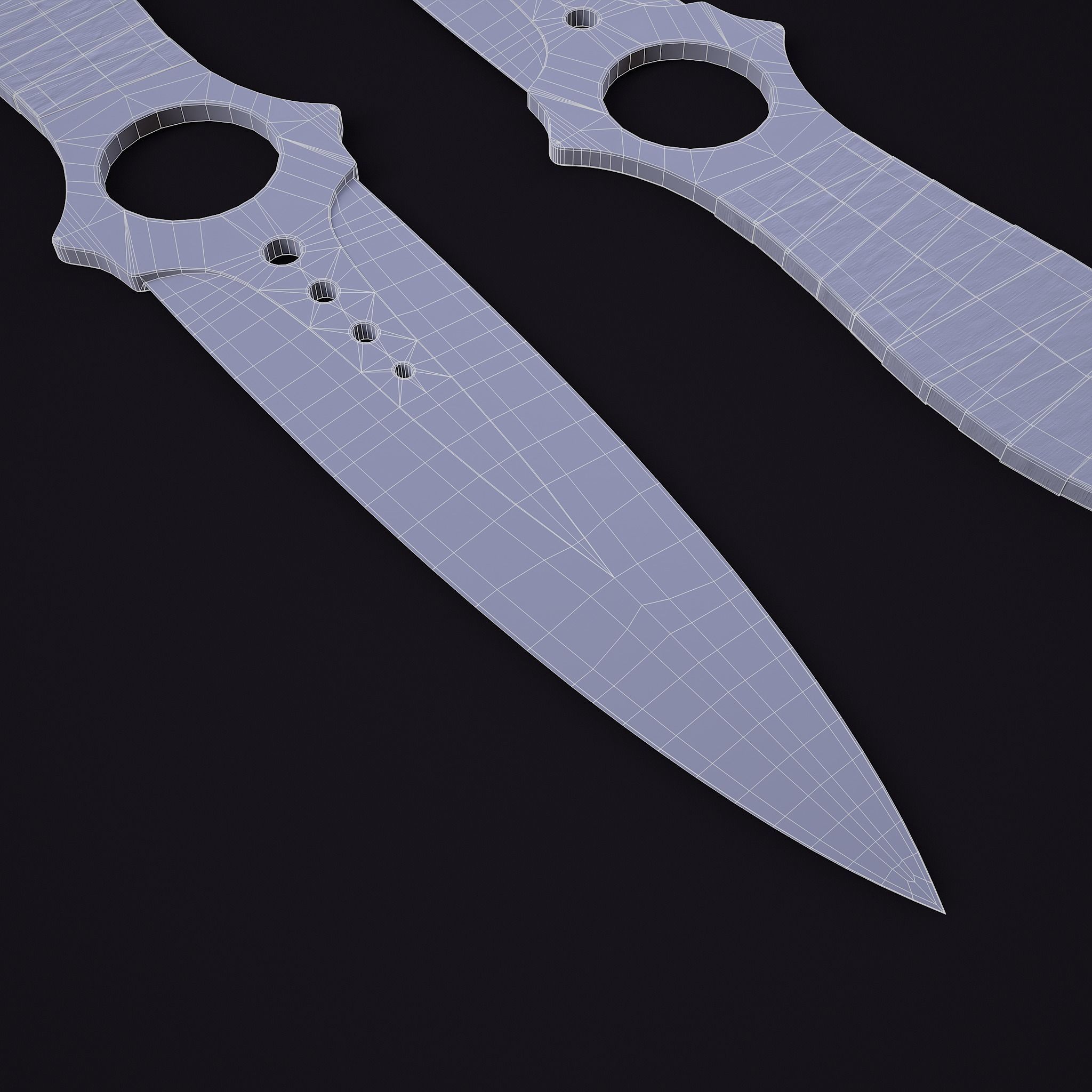 CSGO Skelton Knife Low-poly 3D model_12