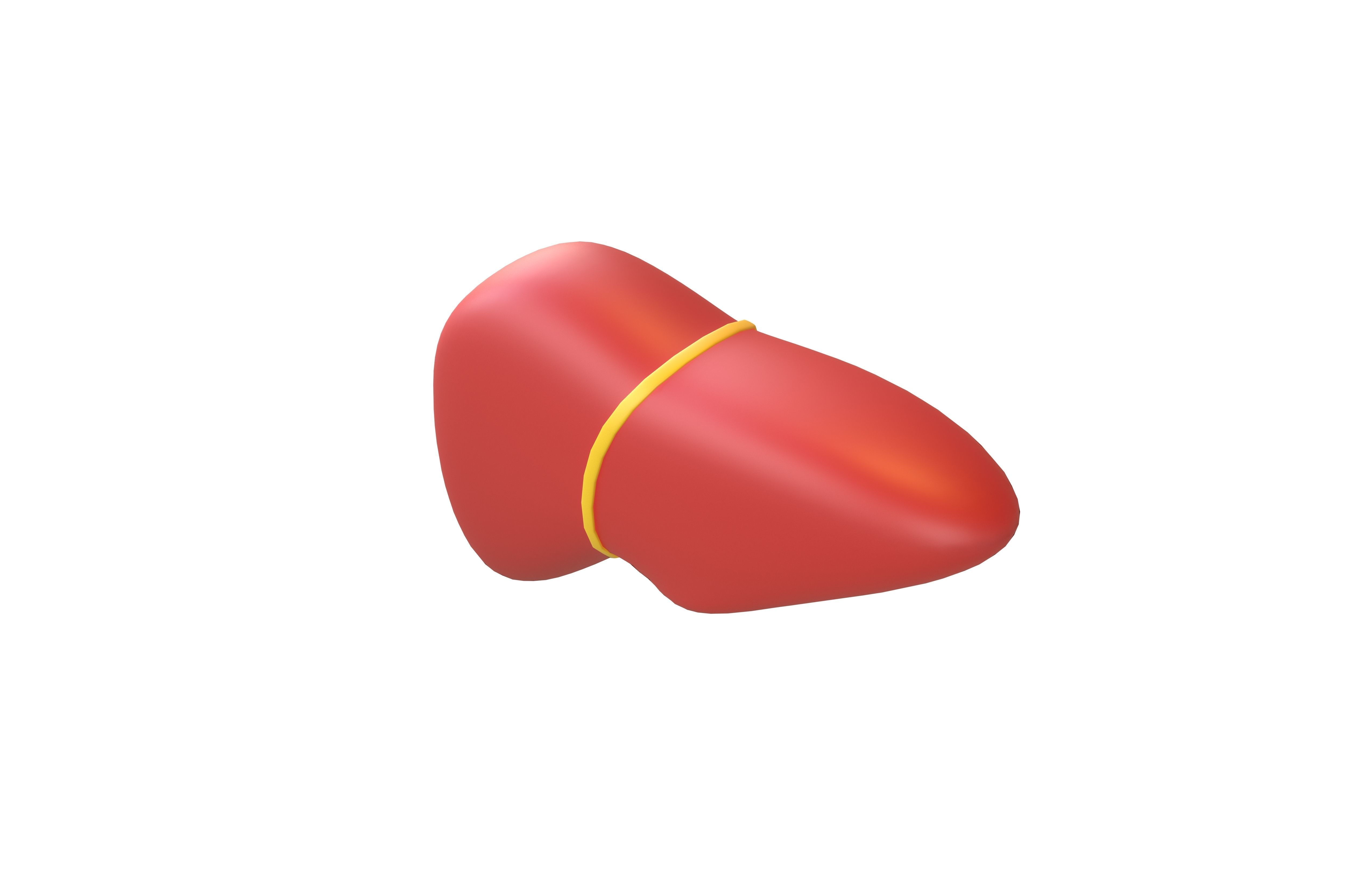 Cartoon Liver v1 001 Low-poly 3D model_1