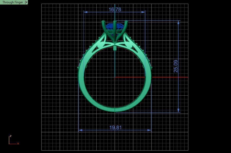 solitaire wedding  ring  3D print model_29