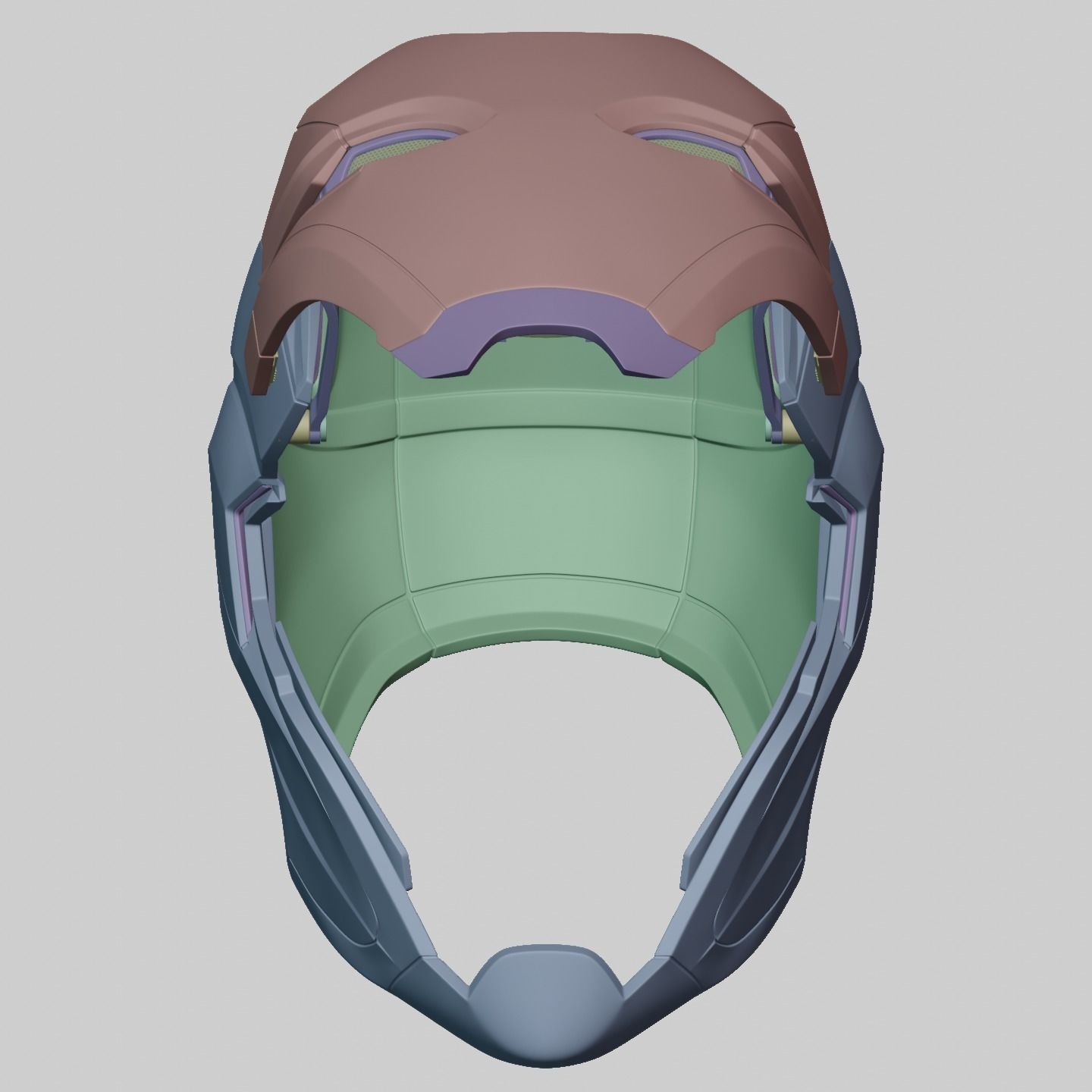 Ironman Mark 49 Rescue Helmet 3D Print Model with Inner Detail 3D print model_20