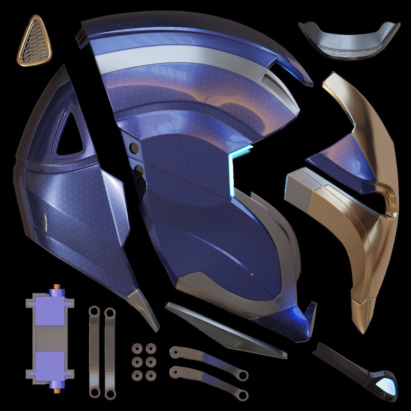 Ironman Mark 49 Rescue Helmet 3D Print Model with Inner Detail 3D print model_4