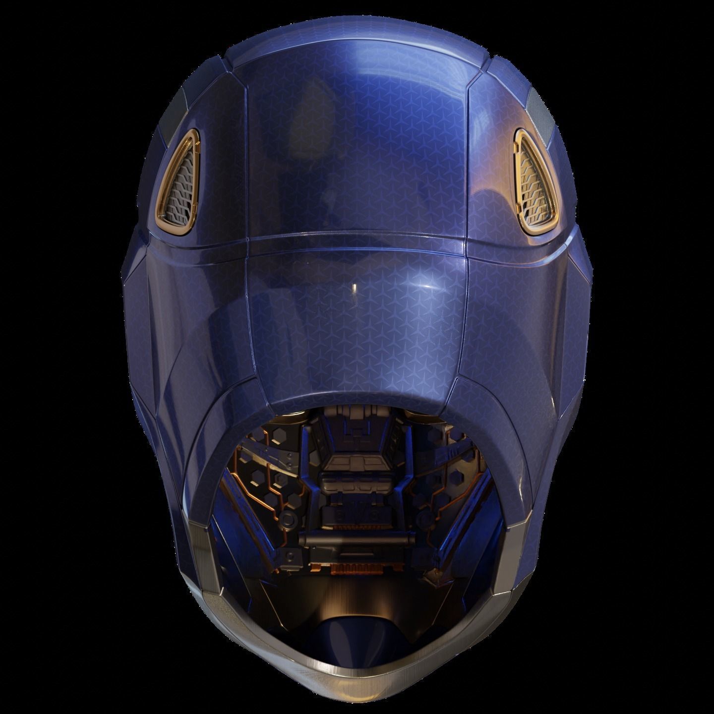 Ironman Mark 49 Rescue Helmet 3D Print Model with Inner Detail 3D print model_10