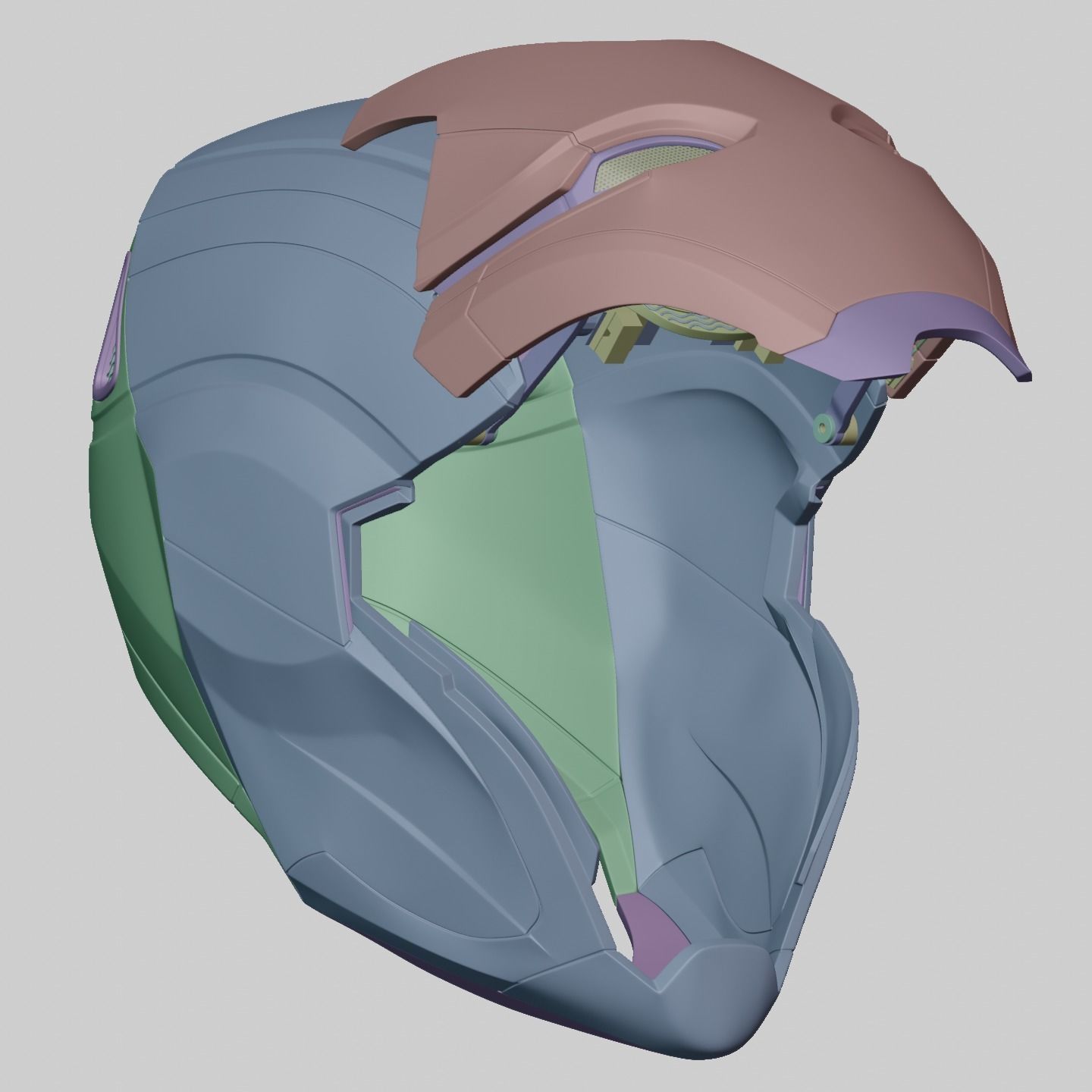 Ironman Mark 49 Rescue Helmet 3D Print Model with Inner Detail 3D print model_21