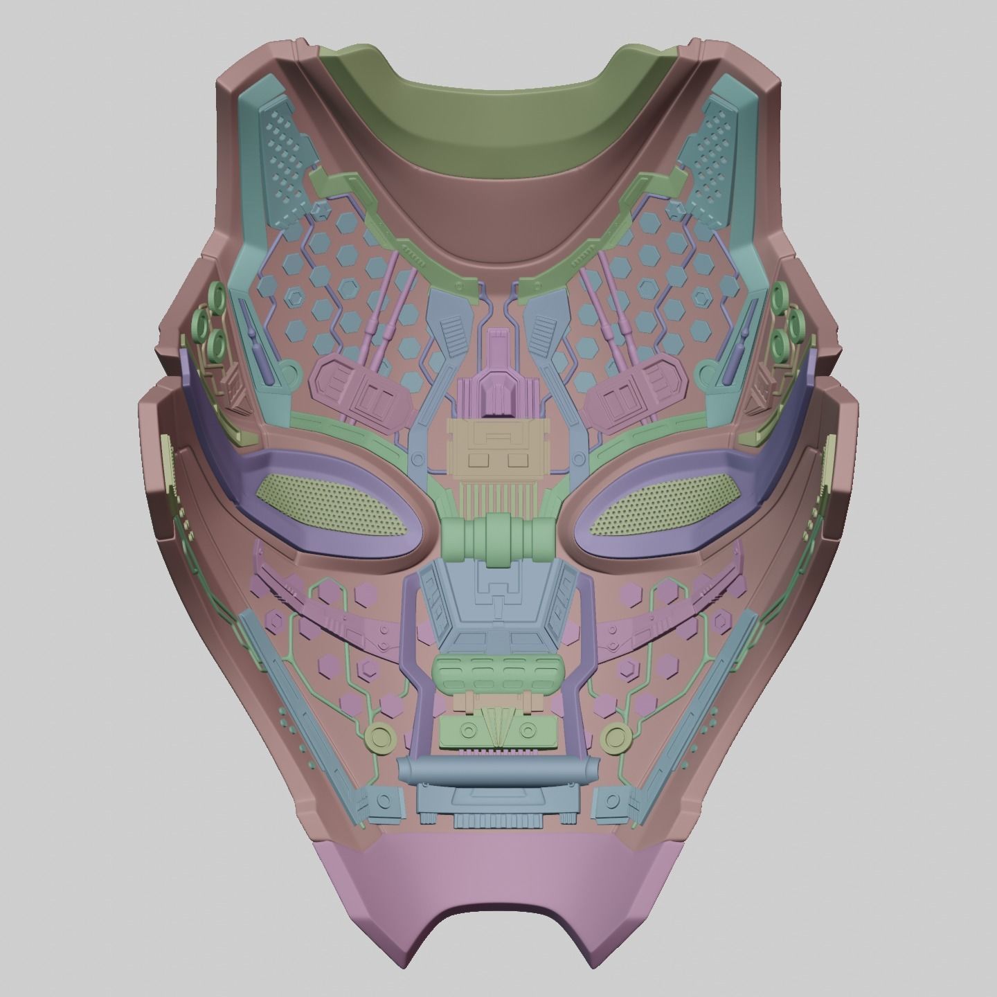 Ironman Mark 49 Rescue Helmet 3D Print Model with Inner Detail 3D print model_18