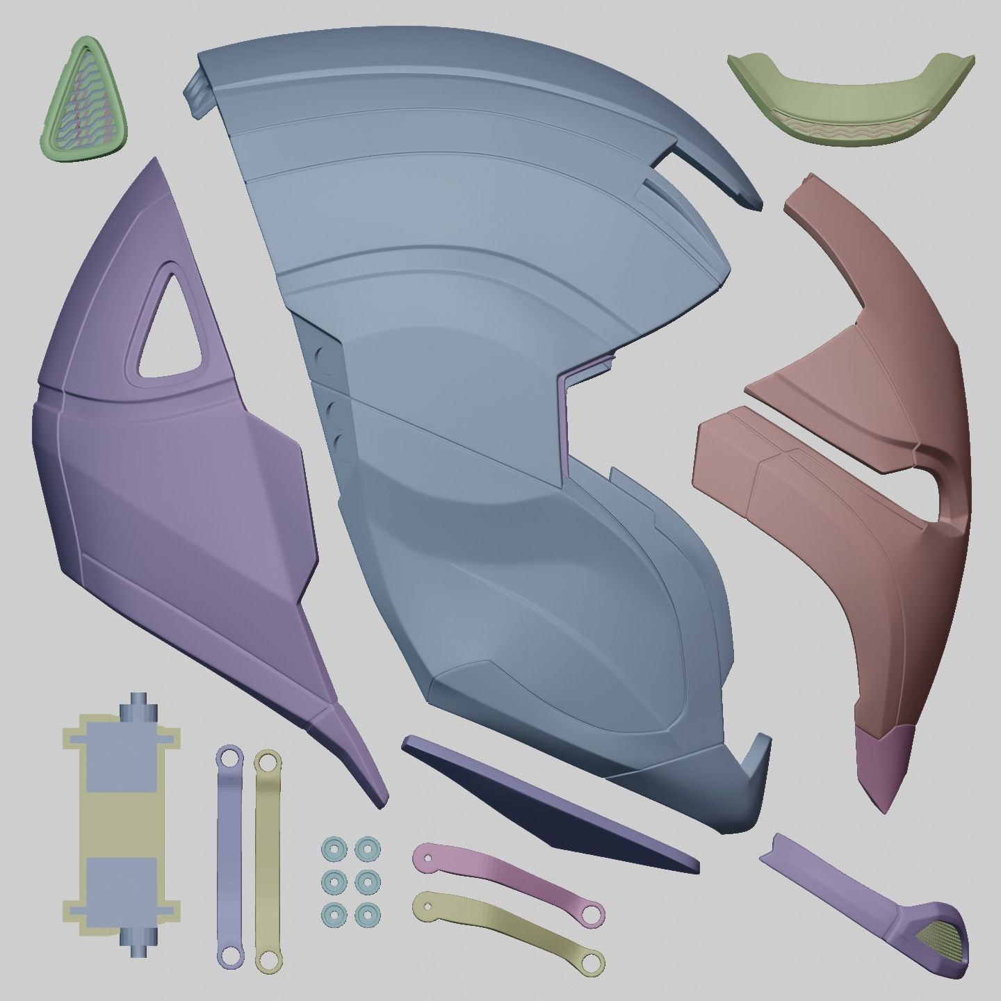 Ironman Mark 49 Rescue Helmet 3D Print Model with Inner Detail 3D print model_19