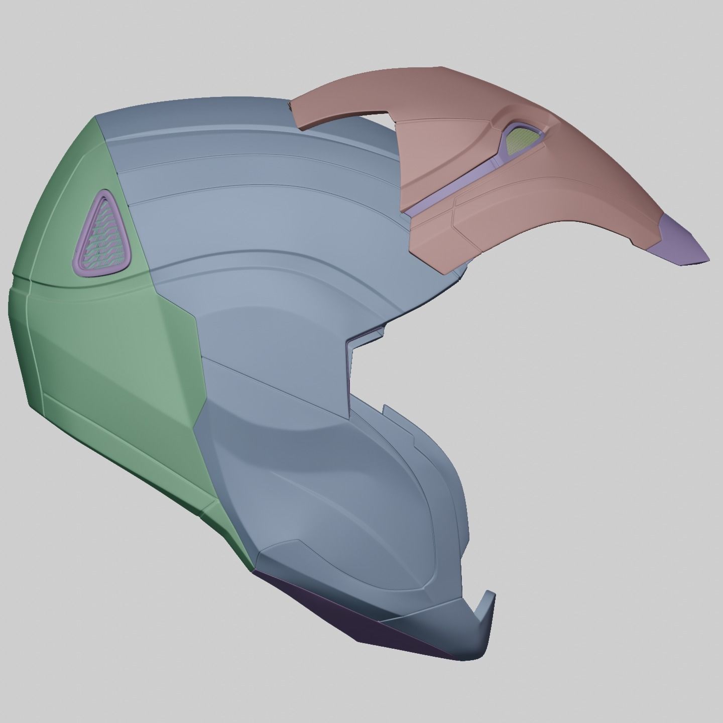 Ironman Mark 49 Rescue Helmet 3D Print Model with Inner Detail 3D print model_22