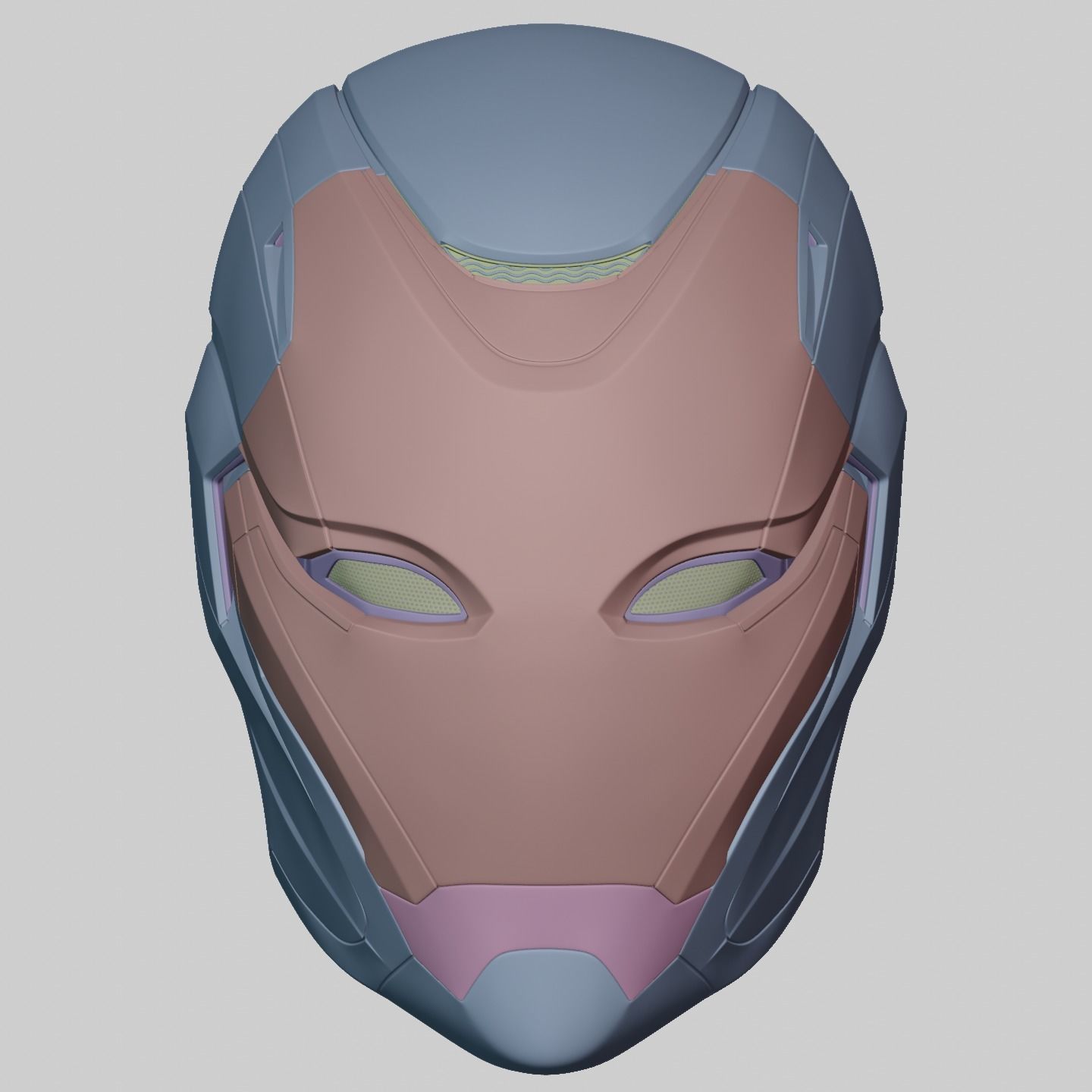 Ironman Mark 49 Rescue Helmet 3D Print Model with Inner Detail 3D print model_17