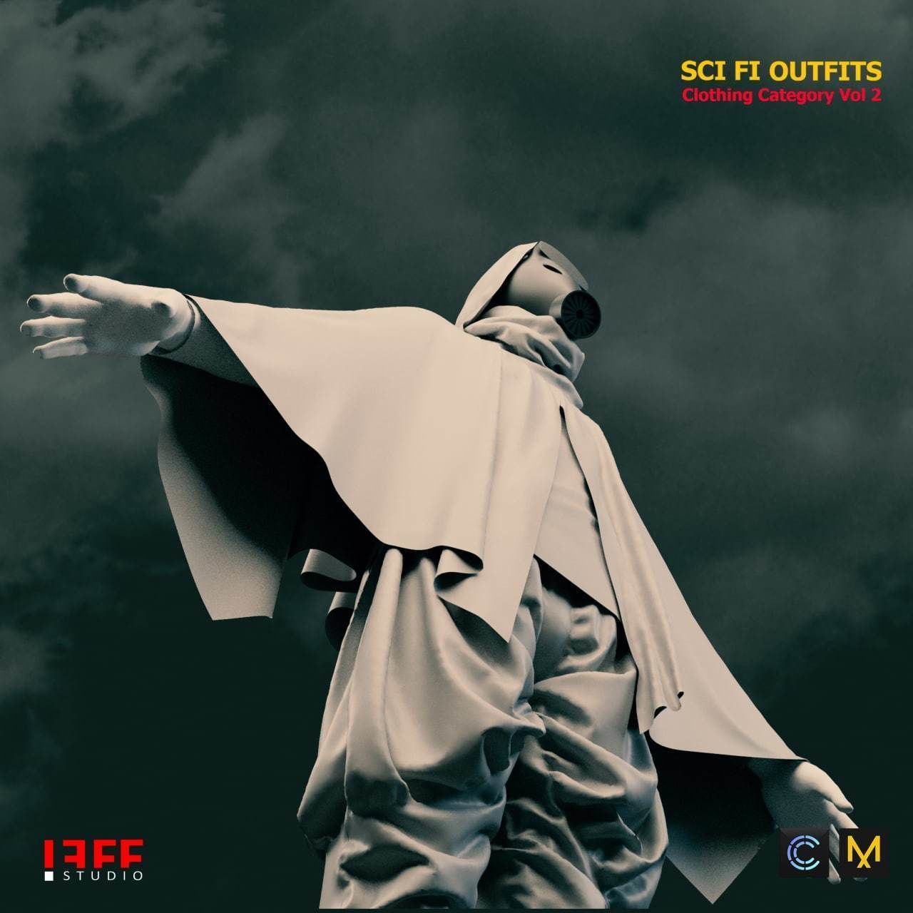 5 SCIFI CYBERPUNK OUTFITS  and SCIFI HELMETS AS A GIFT  VOL 2 Low-poly 3D model_4